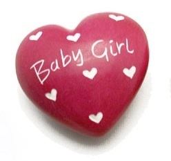 Baby Girl Pink Soapstone Heart
